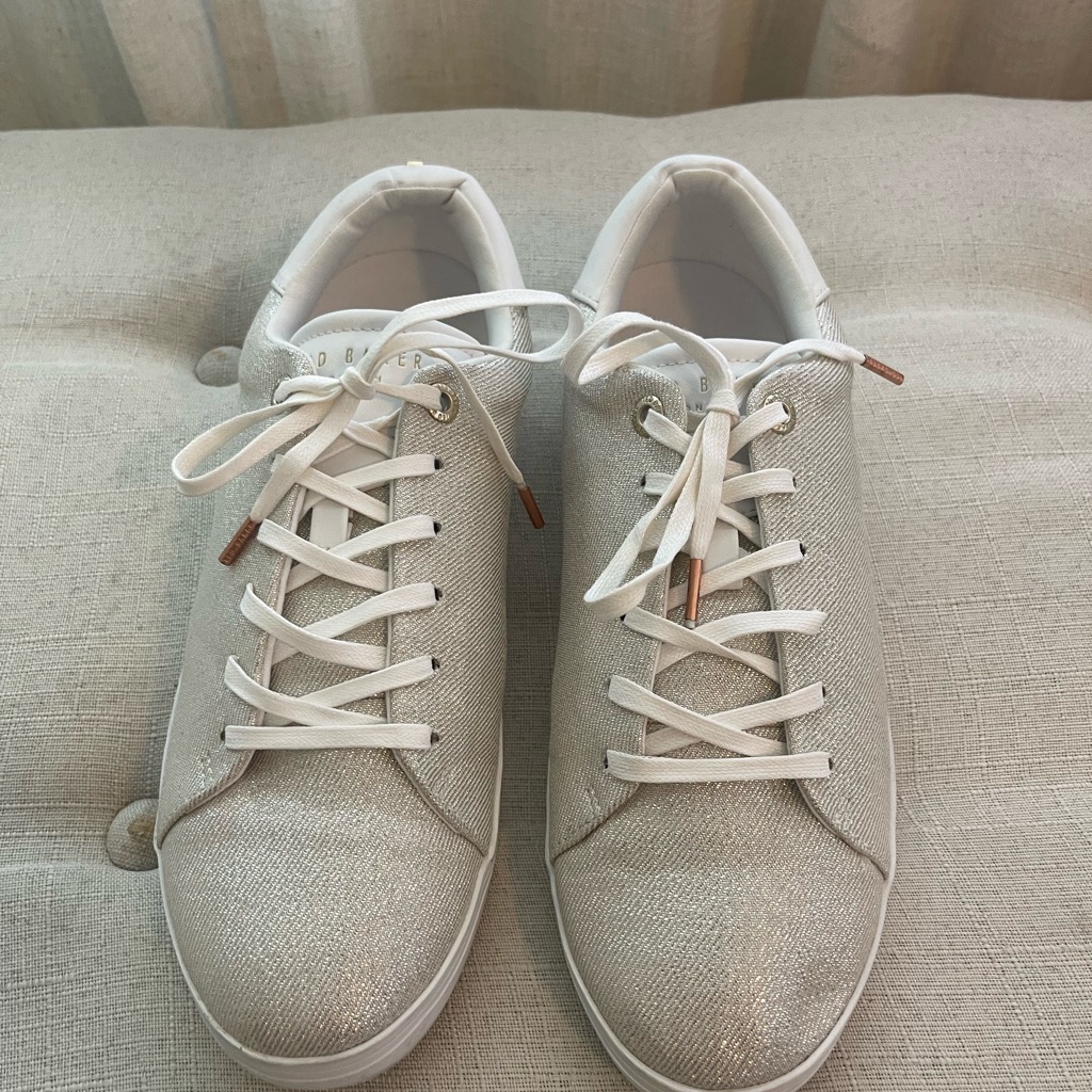 Ted Baker Silver Glitter Sneakers